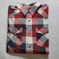 American Eagle Outfitters Shirts | American Eagle Mens L Vintage Fit Red Plaid Button Up Long Sleeve Shirt | Color: Red/White | Size: L