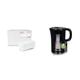 SemyTop Top Papierhandtuch & Emerio WK-125130 Wasserkocher, 1.7 Liter, 2200 Watt, BPA frei, Heizelement aus Edelstahl, Wasserstandsanzeige, Auto-Off, Trockengehschutz, schwarz/gold