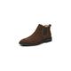 VIPAVA Men's Snow Boots Men's Chelsea Boots Men's Boots Leather Suede Slip-On Desert Boots Men's Casual Boots Men's Ankle Boots (Color : Brown, Size : 8)