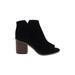 Vince Camuto Ankle Boots: Black Print Shoes - Women's Size 7 - Peep Toe