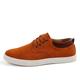 VIPAVA Men's Lace-Ups Men's Casual Shoes Oxford Shoes Men's Sports Shoes Suede Men's Boat Shoes (Color : Orange, Size : 8.5)