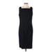 Karin Stevens Casual Dress - Sheath Square Sleeveless: Black Print Dresses - Women's Size 12