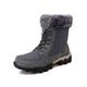 VIPAVA Men's Snow Boots Men Winter Snow Boots Waterproof Sneakers Super Warm Mens Boots Outdoor Male Hiking Boots Non-slip Rubber Work Shoes (Color : Grey fur 2-0, Size : Size 12-US)