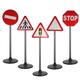 SAFIGLE 5 Pcs Traffic Sign Toy Mini Car Toys Educational Toys for Toddlers Model Traffic Lights Traffic Signs Playset Wooden Toddler Toys Cars Red Abs Plastic Signal Light Child