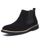 VIPAVA Men's Boots Autumn And Early Winter Boots, Men's Leather Shoes, Men's Waterproof Casual Shoes, Cowhide Men's Shoes, Men's Motorcycle Boots (Color : Fur black, Size : 10)