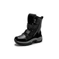 VIPAVA Men's Snow Boots Boots Winter Shoes Women Warm Fur Snow Boots Womens Cotton Shoes Female High Top Ankle Boots Wear Resistant Slip (Color : Black gray, Size : 7.5)