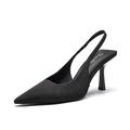 VIPAVA Women's high heels Ladies Sandals High Heels Ladies Party Dress High Heels Luxury Pointed Toe High Heels Ladies Fashion Spring Summer Trend (Color : Schwarz, Size : 4.5 UK)