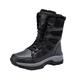 VIPAVA Men's Snow Boots Men's Warm Snow Boots High Quality Plush Boots For Men Waterproof Non-slip Winter Women's Boots Platform Boots Black (Color : Black fur 5-1, Size : SIZE 41-EU)
