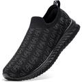 STQ Womens Slip on Trainers Memory Foam Shoes Lightweight Casual Walking Shoes Black Onyx 3.5 UK