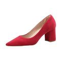 VIPAVA Women's high Heels High Heels Women's High Heels Elastic One Piece Women's Dress Shoes Elastic High Heels Pointed Women's High Feet Shoes (Color : Red, Size : 4)