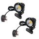 Monsing LED Spot Lights Outdoor Waterproof Clamp Lights Landscape Lights Spotlight with Clip for Accent Lighting Plants Yard Garden Decorative Lamp Shop Billboard(Warm White 7W 2 Pack)