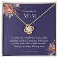 Luarxa Mum Necklace for Women, Mother Necklaces from Daughter Son, Mother Necklace Gift Mama Jewelry Mother's Day Birdhday (18K Yellow Gold Finish Standard Box)