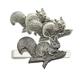 Squirrel On Branch Pewter Cufflinks & Tie Bar Set Wedding Jewellery Novelty Gift Boxed TBC 344