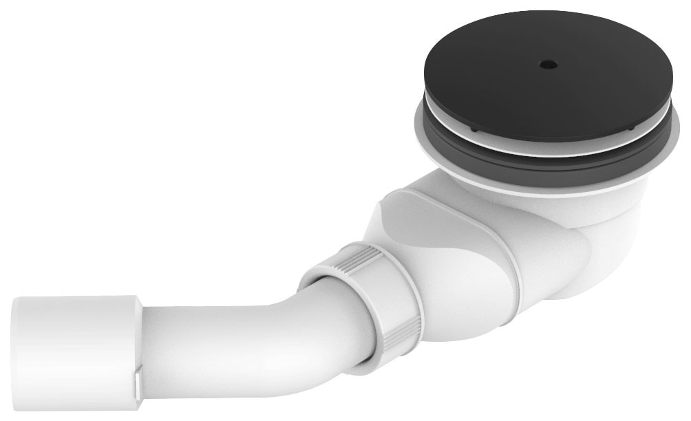 Ablaufgarnitur OTTOFOND "Duschablauf Tasso 90", schwarz-weiß (weiß, schwarz, matt), Kunststoff, Armaturen, für Duschwannen mit ⌀ 90 mm