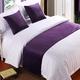 Hotel Bed Runner and Cushion Set Optional Soft Flannel Bed Scarves Quilted Bed Throw Cover Solid Color Velvet Bed End Towel for Queen Double Single King Size Bed,50 * 260cm Purple 3