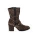 Born Handcrafted Footwear Boots: Brown Solid Shoes - Women's Size 9 - Round Toe