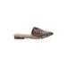 Steve Madden Mule/Clog: Brown Snake Print Shoes - Women's Size 7 - Almond Toe