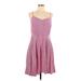 Old Navy Cocktail Dress - A-Line V Neck Sleeveless: Pink Dresses - Women's Size Large