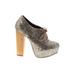 Steve Madden Heels: Gold Tweed Shoes - Women's Size 7