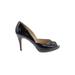 Ann Taylor Heels: Pumps Stilleto Cocktail Party Black Print Shoes - Women's Size 6 1/2 - Peep Toe