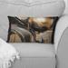 Designart "Gold And Black Captivating Marble IV" Abstract Marble Printed Throw Pillow
