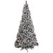 Pre-Lit Snowy Bristle Pine Artificial Christmas Tree -Warm White LED Lights