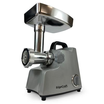 Edgecraft Electric Meat Grinder, 400W, Gray, Includes 3-Way Control Switch, Reverse Operation, and 3 Grinding Plates