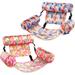 30 inches in Length Multicolor PVC 2 Packs Flower Pattern Pool Float Hammock Chairs - 3 x 10 x 11