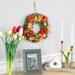 Mixed Floral Artificial Wooden Spring Wreath - 12.5"