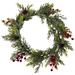 Pine Cone and Berries Winter Foliage Christmas Wreath - 16" - Unlit