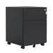 2 Drawer Mobile File Cabinet with Lock Steel File Cabinet for Legal/Letter/A4/F4 Size, Fully Assembled Include Wheels