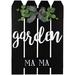 Garden Ma Ma Picket Fence Wooden Wall Sign - 19.25"