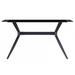 LeisureMod Elega 55.11" Trestle Dining Table Glass/Metal in Black | 29.9 H x 31.5 W x 55.11 D in | Wayfair ETBL-55BL-G