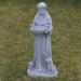 Northlight Seasonal 15.5" St. Francis Outdoor Bird Feeder Garden Statue Resin/Plastic in Brown/White | 17 H x 7 W x 5 D in | Wayfair