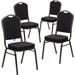 Inbox Zero Oliverson Crown Back Stacking Banquet Chair Vinyl/Metal/Fabric in Yellow/Black | Wayfair 3FD7AEFC4DFE4B4CA95125D67A6CB668