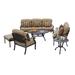 Charlton Home® Clytie 6 - Person Outdoor Seating Group w/ Cushions, Polyester in Brown | 32 H x 80.5 W x 31 D in | Wayfair