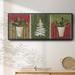 The Holiday Aisle® Holiday Greenery Framed On Canvas Print Canvas, Solid Wood in Green/Red/White | 24 H x 60 W x 1.5 D in | Wayfair