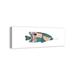 Highland Dunes Colorful Fish w/ Pointy Nose On Canvas Print Canvas in Blue | 1600 H x 3600 W x 1.75 D in | Wayfair 9635A64C6FC14CC4964D43A7A1E1EA09