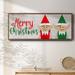 The Holiday Aisle® Christmas Elf Couple Framed On Canvas Print Canvas, Solid Wood in Blue/Red | 12 H x 30 W x 1.5 D in | Wayfair