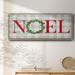 The Holiday Aisle® Noel Framed On Canvas Textual Art Canvas, Solid Wood in Green/Red | 12 H x 30 W x 1.5 D in | Wayfair