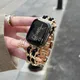 Bracelet en cuir en métal de luxe pour Apple Watch Band Bracelet pour femme iWatch Ultra 8 7