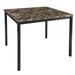 Latitude Run® Odil Counter Height 40.08" Dining Table Wood/Metal in Black/Brown | 36.08 H x 40.08 W x 40.08 D in | Wayfair