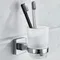 Salle de bain moderne mural porte-brosse à dents verre tasse gobelet cadre salle de bain rangement organisateur brosse à dents tasse outils salle de bain