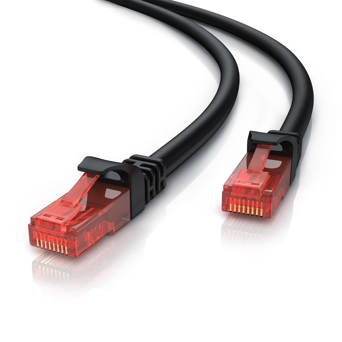 CSL Cat 6 Gigabit Ethernet LAN Kabel - mehrfach geschirmt - UTP Gigabit - 1000 Mbit/s - Patchkabel - Netzwerkkabel - 0,25m Image