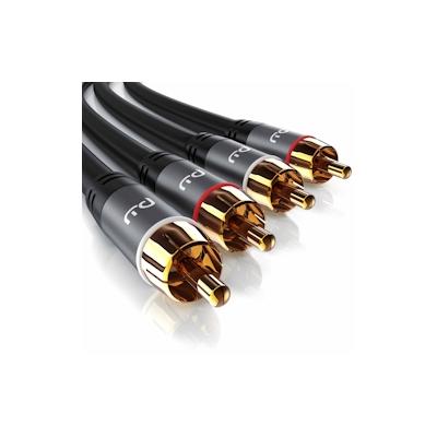 Primewire Stereo Cinch Audio-Kabel, RCA, mehrfach geschirmtes HiFi Audiokabel, 2X Cinch zu 2X Cinch - 7,5m Image