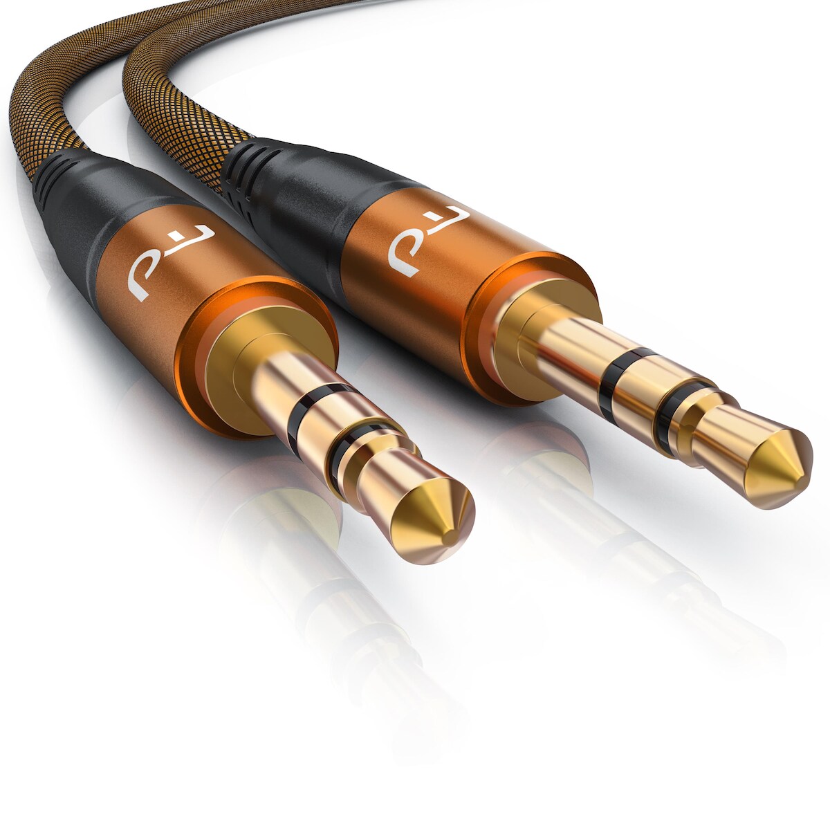 Primewire 3,5-mm-Klinke Audio-Kabel, AUX, Klinkenkabel, Metallstecker, Klinke Verbindungskabel, Audiokabel - 2m Image