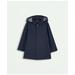 Brooks Brothers Boys Rain Car Coat With Removable Hood | Navy | Size 8