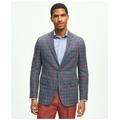 Brooks Brothers Men's Classic Fit 1818 Plaid Hopsack Sport Coat In Linen-Wool Blend | Size 44 Long