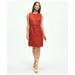 Brooks Brothers Women's Embroidered Blouson Sheath Dress In Linen | Size 10