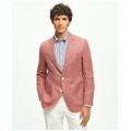 Brooks Brothers Men's Classic Fit 1818 Herringbone Hopsack Sport Coat In Linen-Wool Blend | Dark Pink | Size 46 Regular